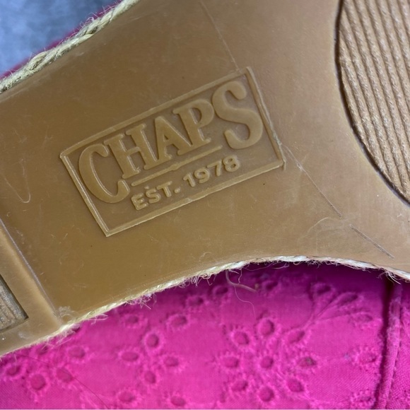 Chaps Pink‎ Wedge Shoes Women’s Size 9.5 Slip On - Picture 5 of 9